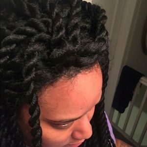 Twist lace front wig